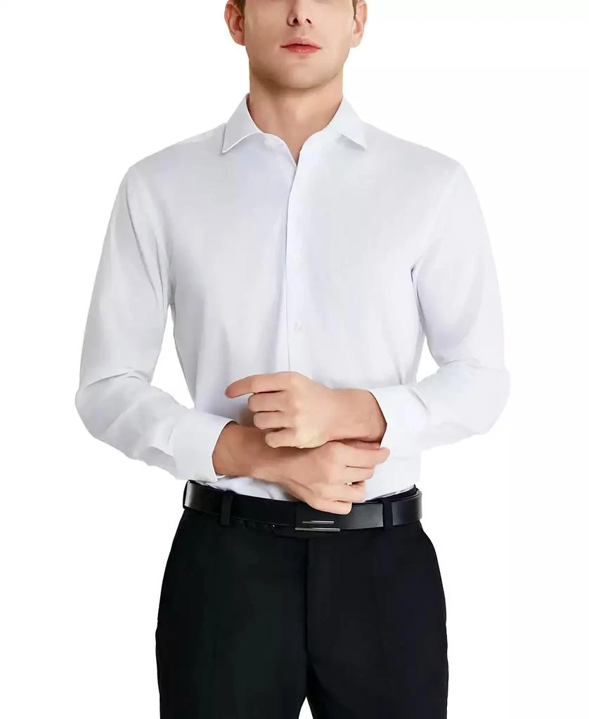 Perry Ellis Perry Ellis Men
s Modern-Fit Lux Twill Solid Dress Shirt 4