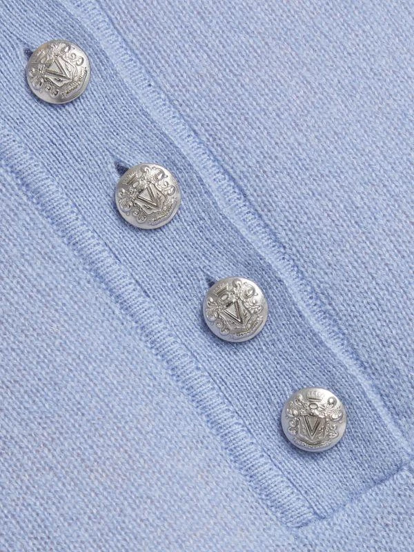 VERONICA BEARD Brandt Cashmere Polo Top 5
