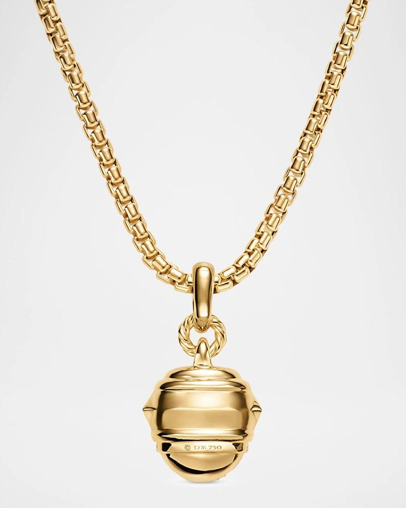 David Yurman Renaissance Pave Amulet with Emeralds and Diamonds in 18K Gold, 26mm 5