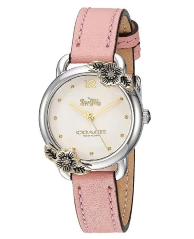 Coach Coach Perry Quartz Off White Dial Leather Strap Women's Watch 14503239 1