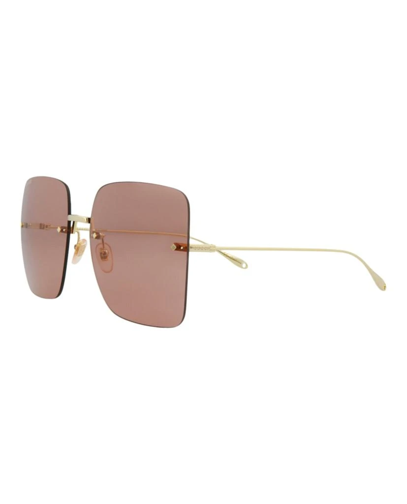Gucci Square-Frame Metal Sunglasses 2