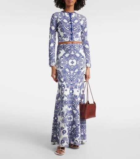 ETRO Cable-knit cropped cardigan 2