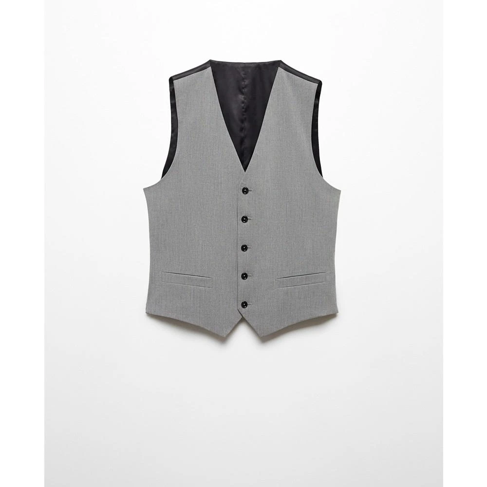 Mango Men's Super Slim-Fit Stretch Fabric Suit Vest 5
