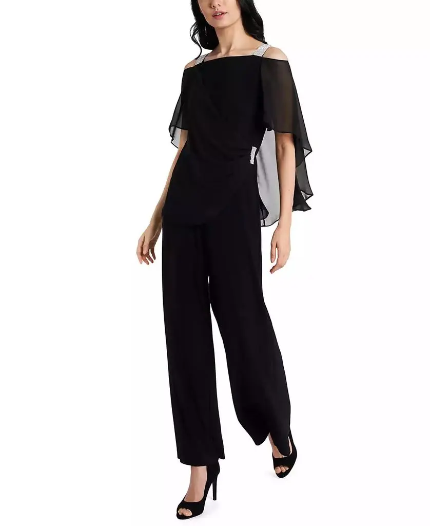MSK Side-Draped Cold-Shoulder Jumpsuit