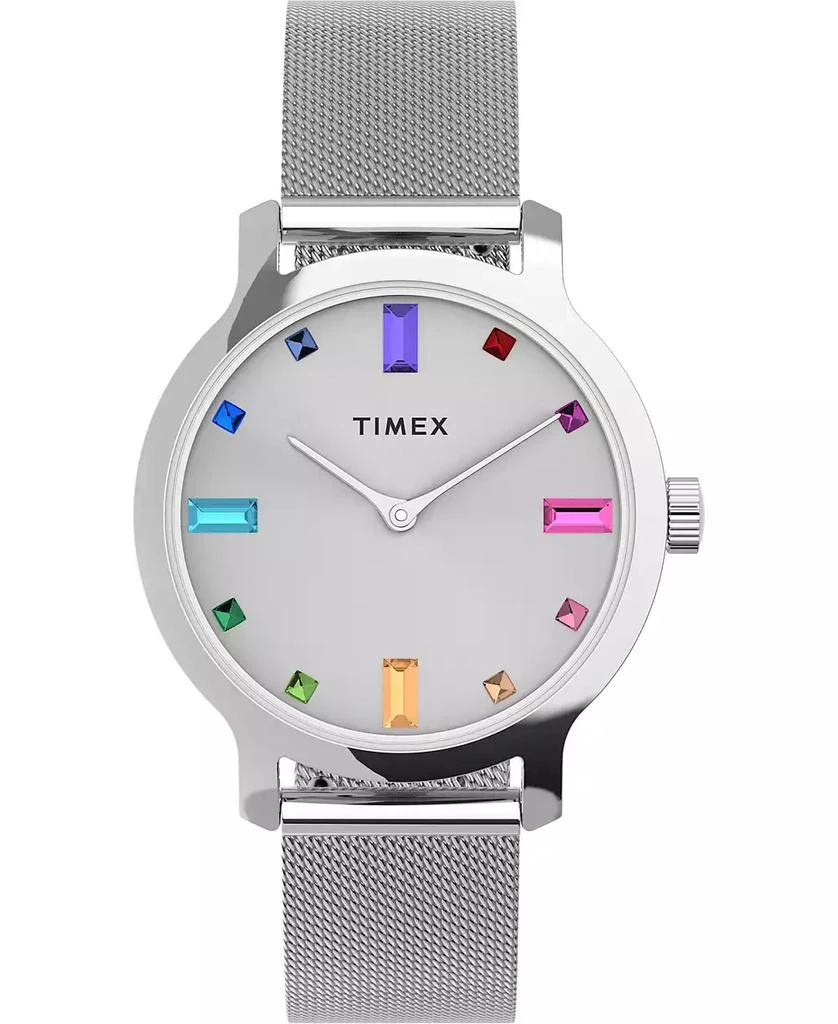 Timex Women's Transcend Silver-Tone Mesh Band Watch 31mm 1