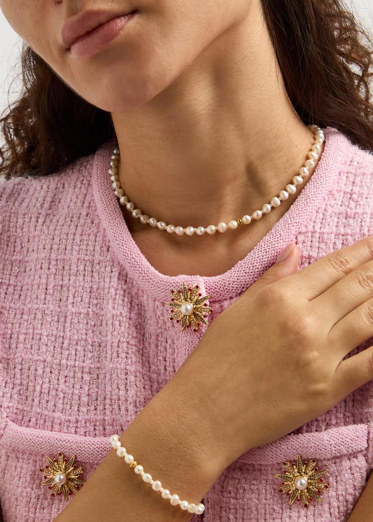 Anni Lu Petit Stellar Pearly beaded pearl necklace