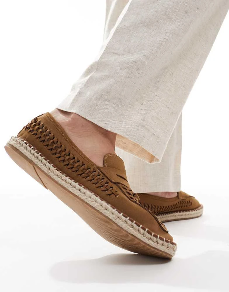 ASOS ASOS DESIGN espadrilles in tan with woven detail 4