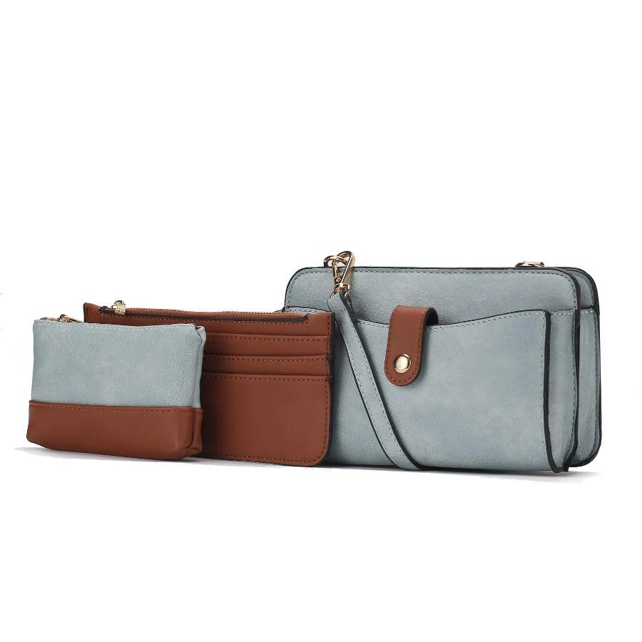 MKF Muriel Vegan Leather Women’s Crossbody Bag with Card holder and Small Pouch 3 pieces 14