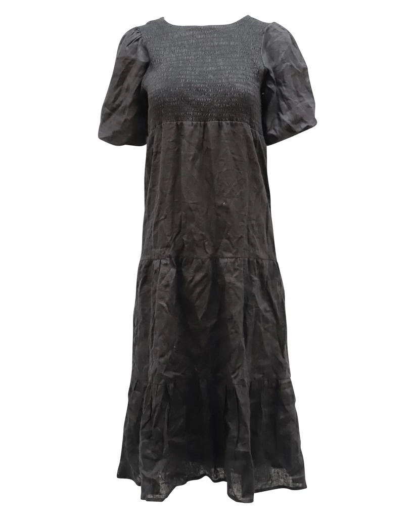 Faithfull the Brand Faithfull The Brand Alberte Midi Dress in Black Rayon 1