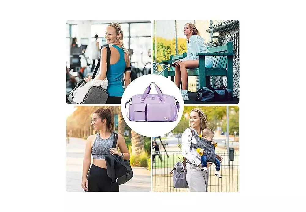 Urtala Women
s Gym Duffle Bag with Shoes Compartment, 37L Capacity, Ideal for Travel, Gym, Sports, Duffel, Weekender 5