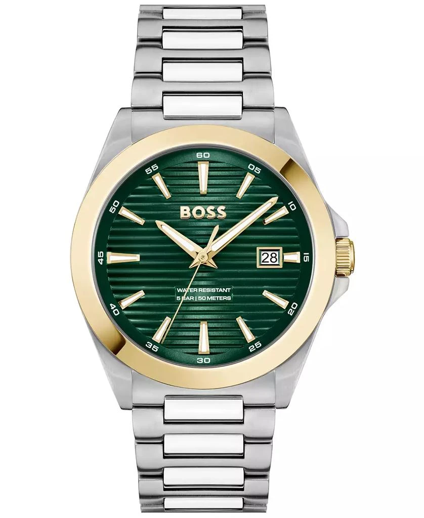 Hugo Boss Men's Strike Quartz Basic Calendar Stainless Steel Watch 41mm 1