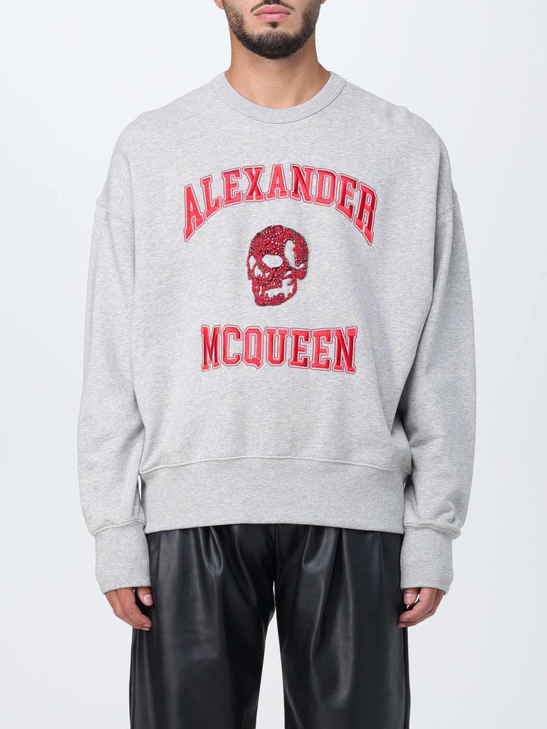 Shop McQueen sweatshirt with rhinestone skull on Sale at