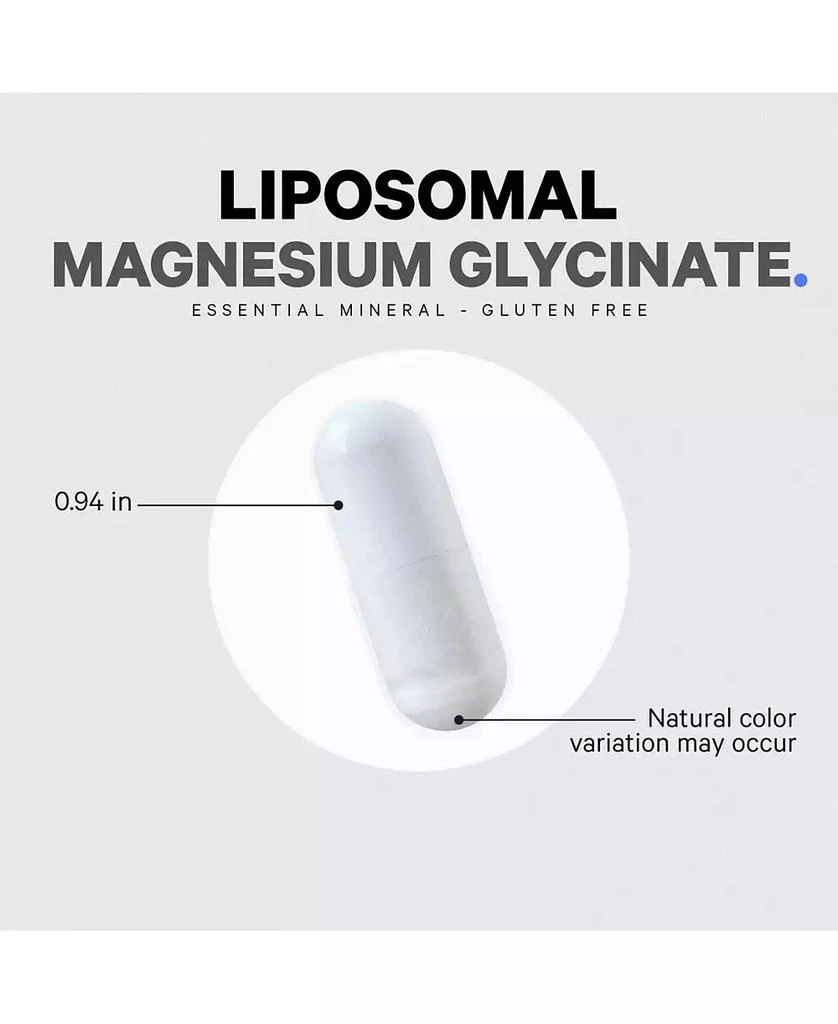 Codeage Liposomal Magnesium Glycinate Supplement, Bisglycinate Magnesium Chelate, Chelated Magnesium Mineral Pills, BioPerine Black Pepper, 240 ct 6