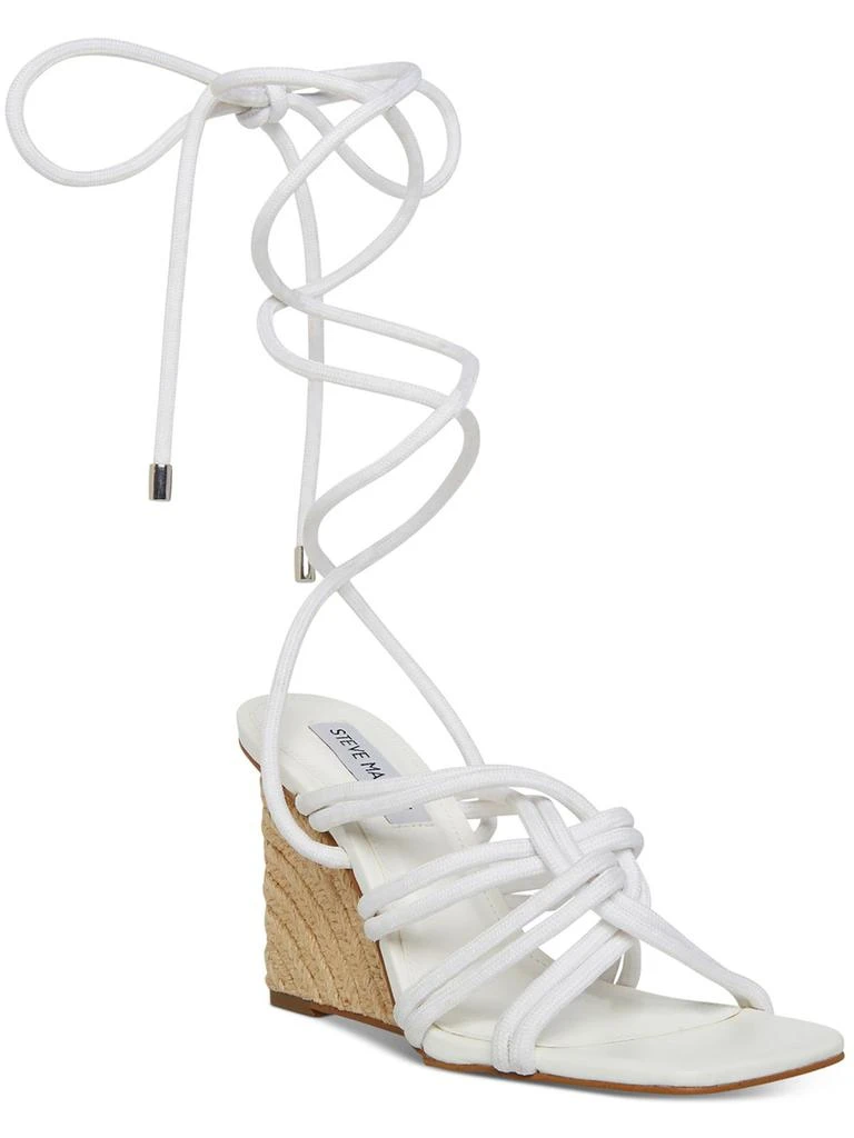 Steve Madden IDOLIZED Womens Square Toe Strappy Wedge Heels 4