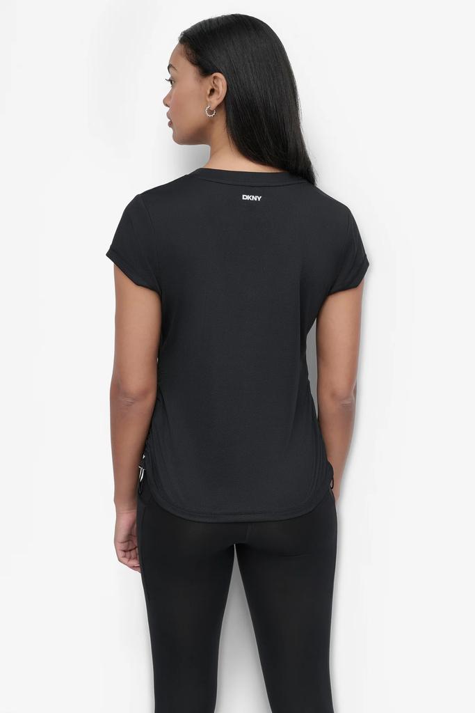 DKNY RUCHED TECH-MESH TEE