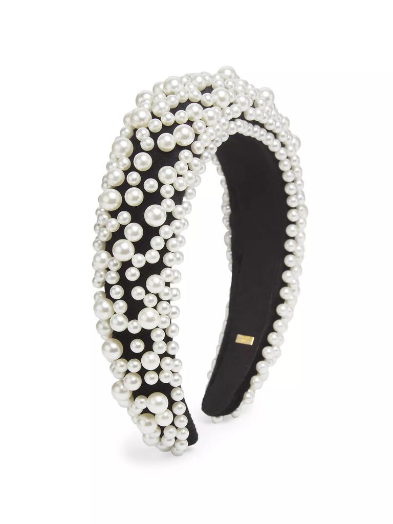 Bari Lynn Pearl Beaded Headband
