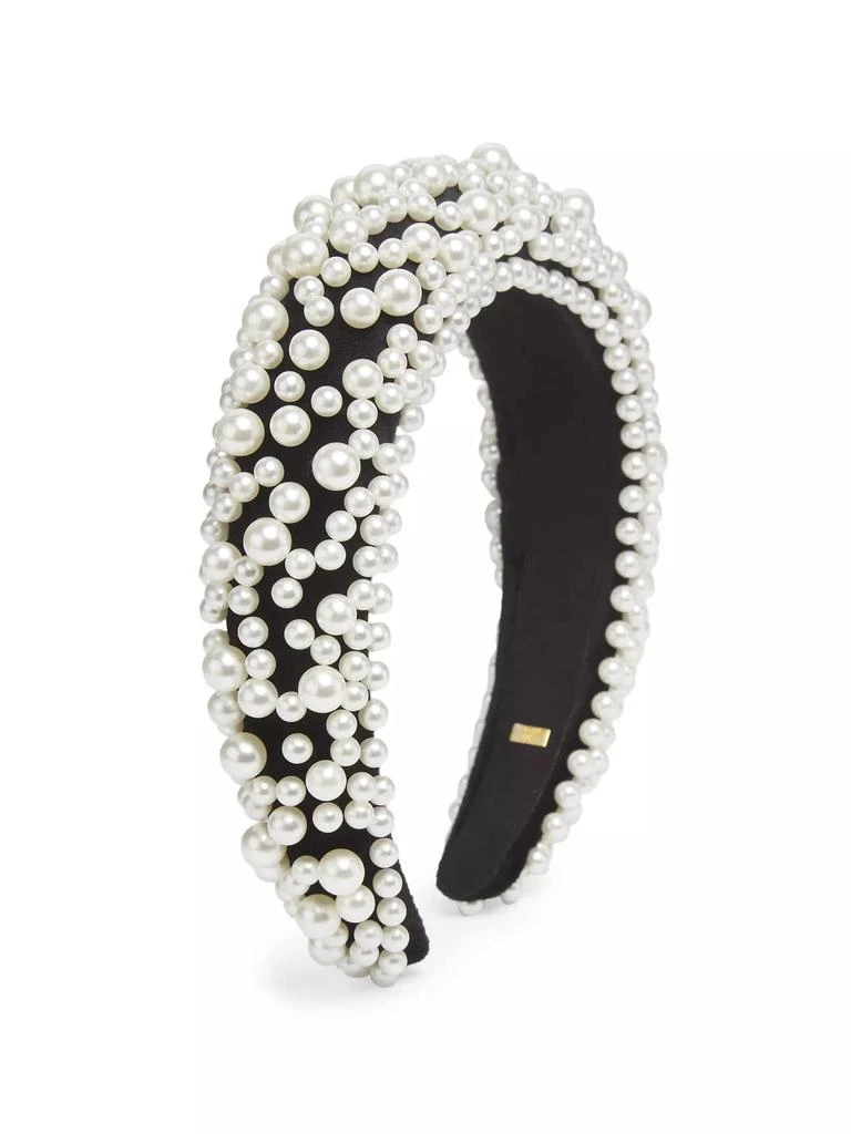 Bari Lynn Pearl Beaded Headband 1