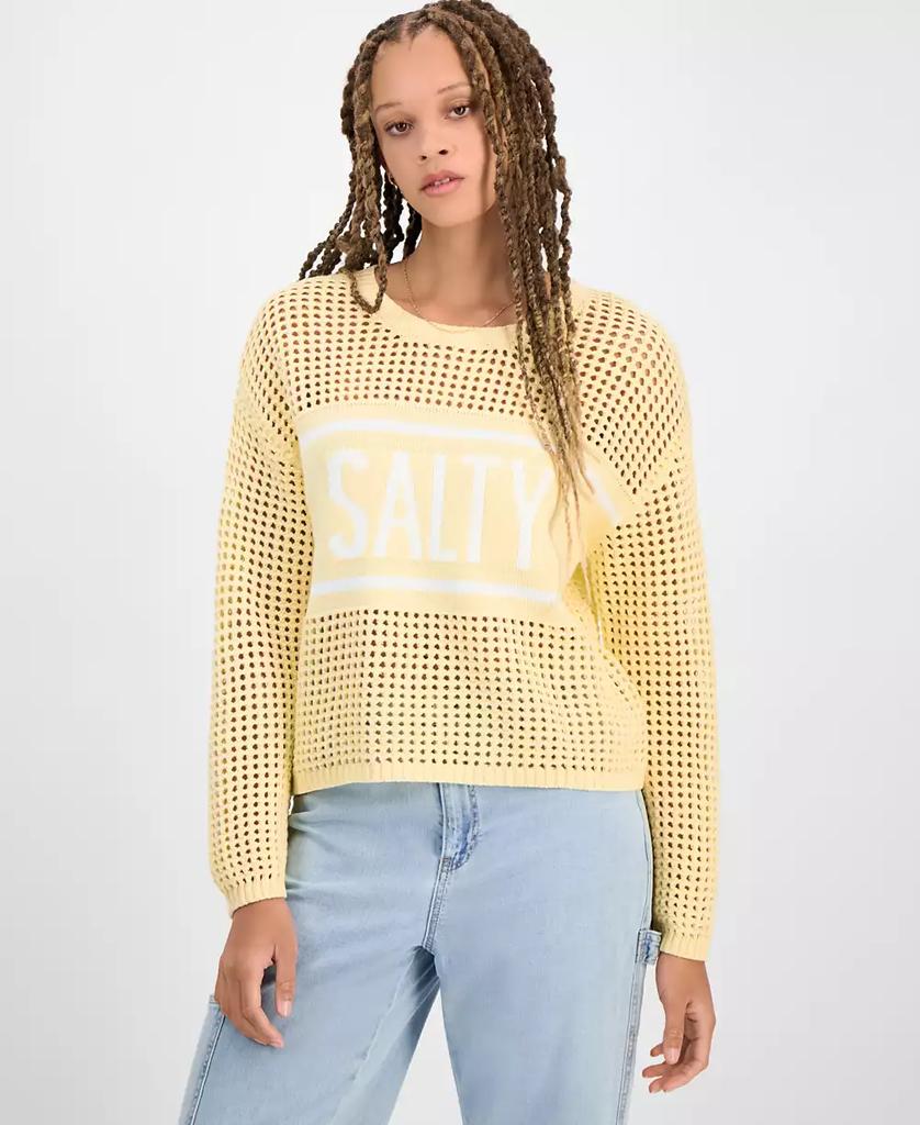 Hooked Up by IOT Juniors' Open-Stitch Sweater