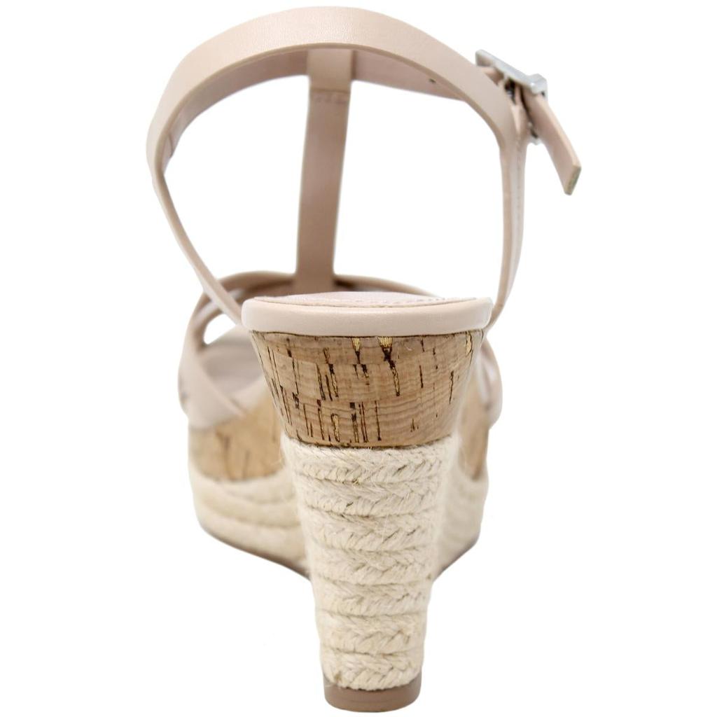 Charles David Little Womens Faux Leather Strappy Wedge Sandals