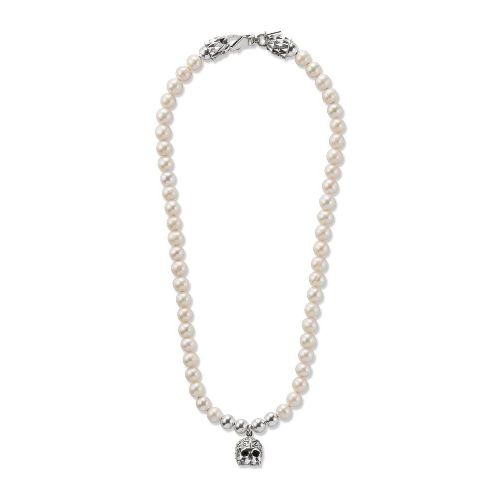 Emanuele Bicocchi Emanuele Bicocchi Skull Large Pearl Necklace