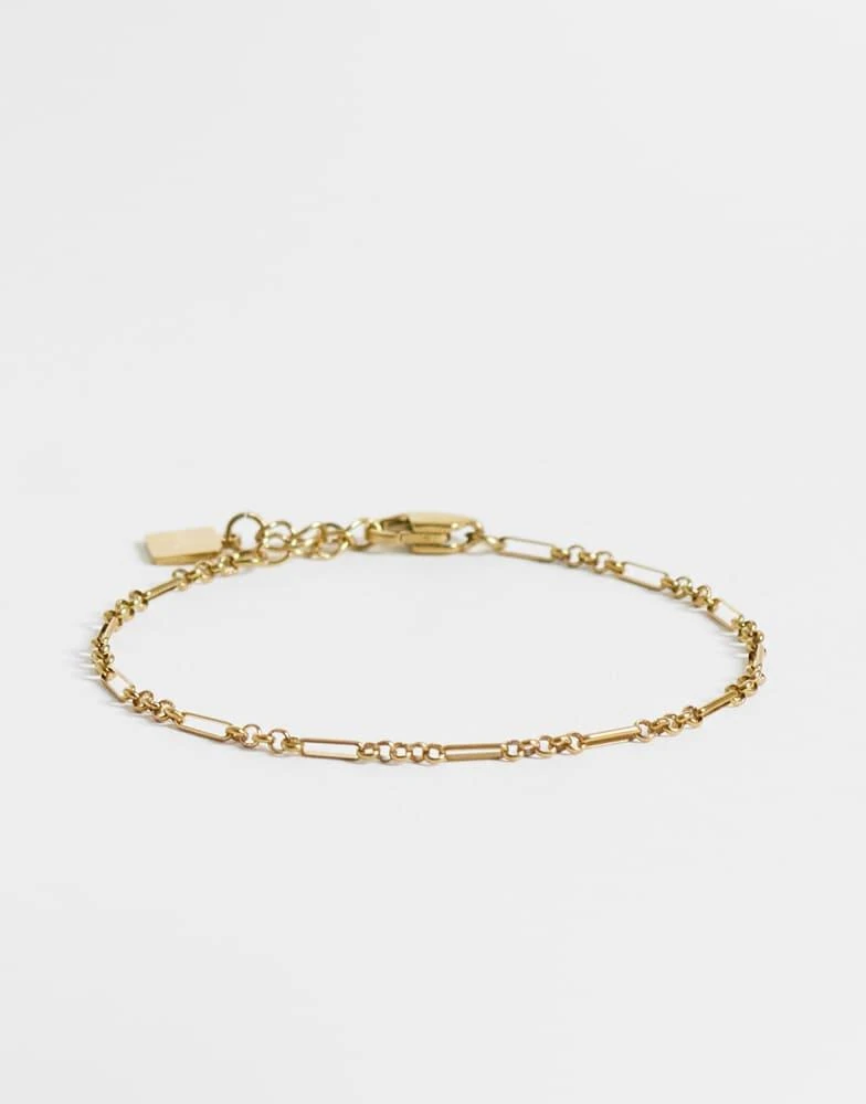 ASOS ASOS DESIGN waterproof stainless steel with dainty chain links in gold tone