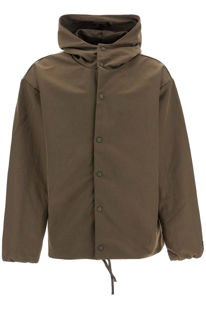 Essentials Fear Of God Essentials Logo Printed Hooded Jacket 1