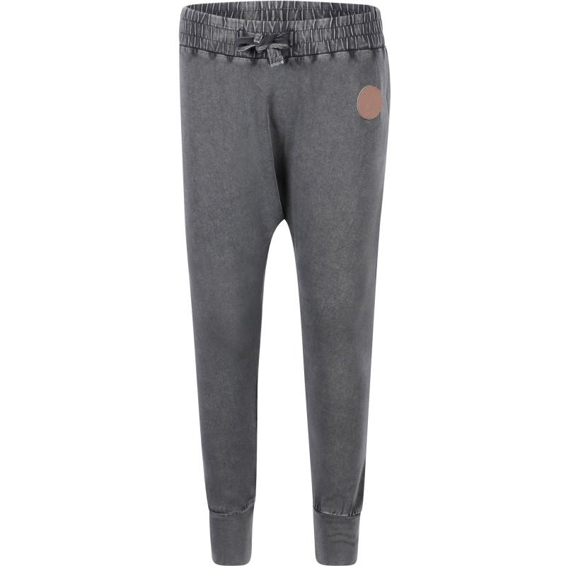 Huxbaby Logo track pants in charcoal grey
