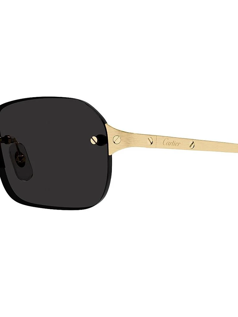 Cartier Santos Classic 56MM Rectangular Sunglasses 3
