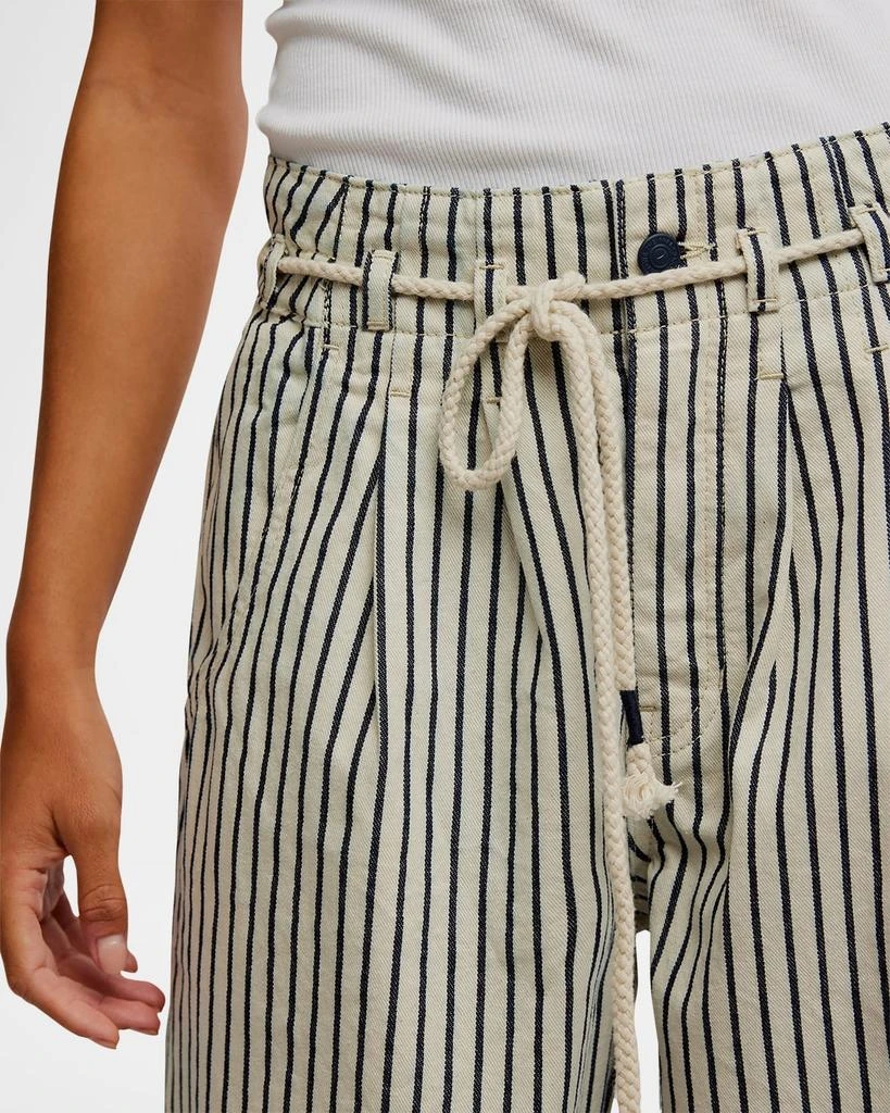 Free People Dakota Striped Cinched Pull-On Jeans 5