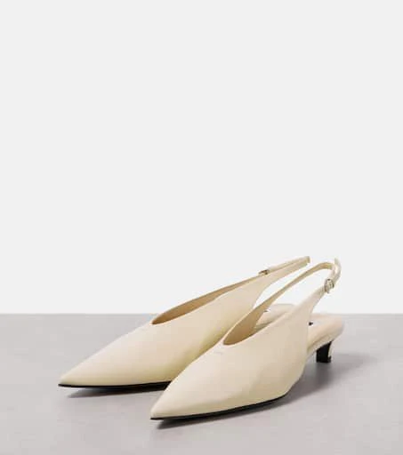 Jil Sander Leather slingback pumps 4