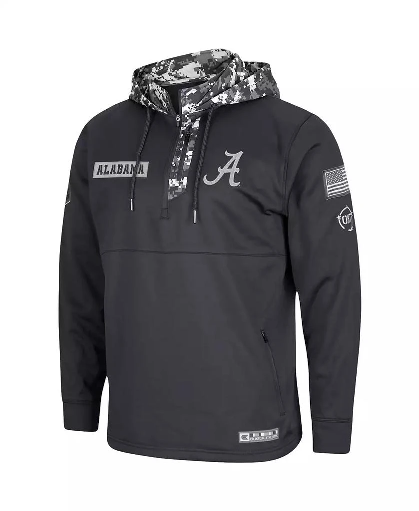 Colosseum Men's Charcoal Alabama Crimson Tide OHT Military-Inspired Appreciation Digi Camo Quarter-Zip Hoodie 4