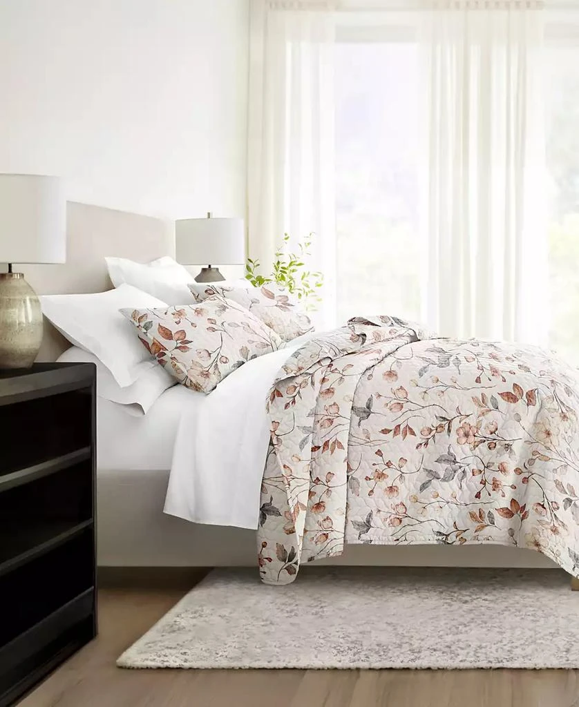 IENJOY HOME Russet Floral Reversible 3-Pc. Quilt Set 7