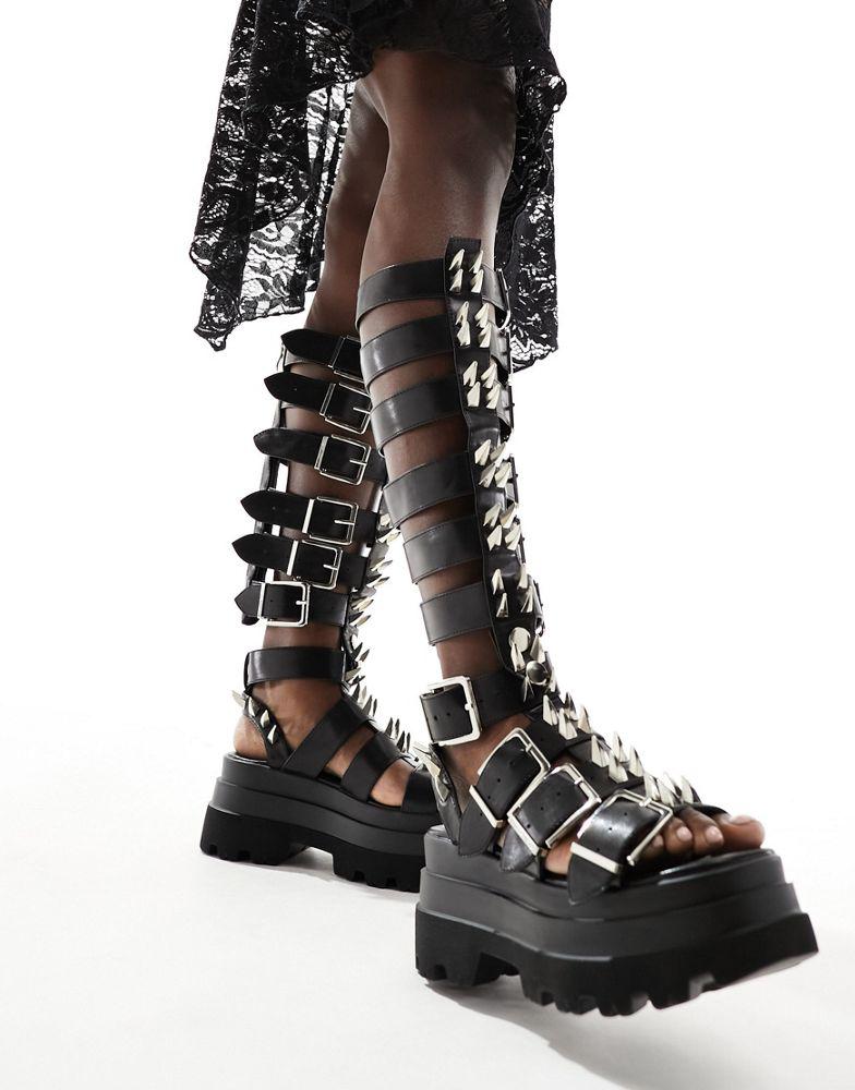 Koi Footwear Koi The Mage Resistor spiked gladiator sandals in black