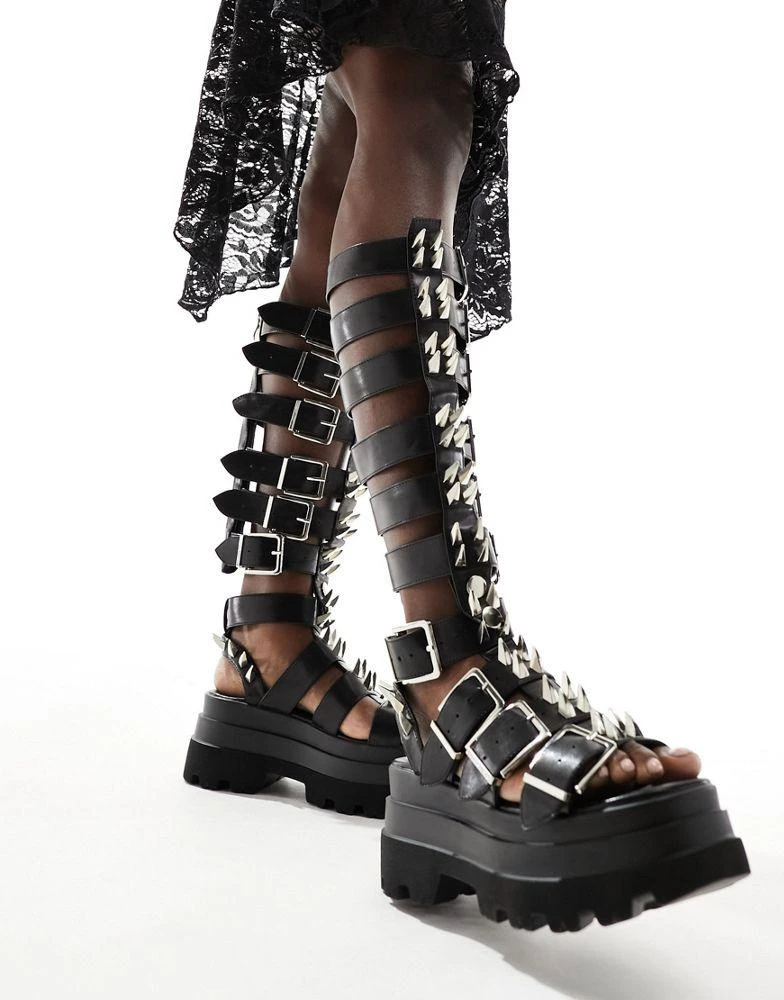 Koi Footwear Koi The Mage Resistor spiked gladiator sandals in black 1