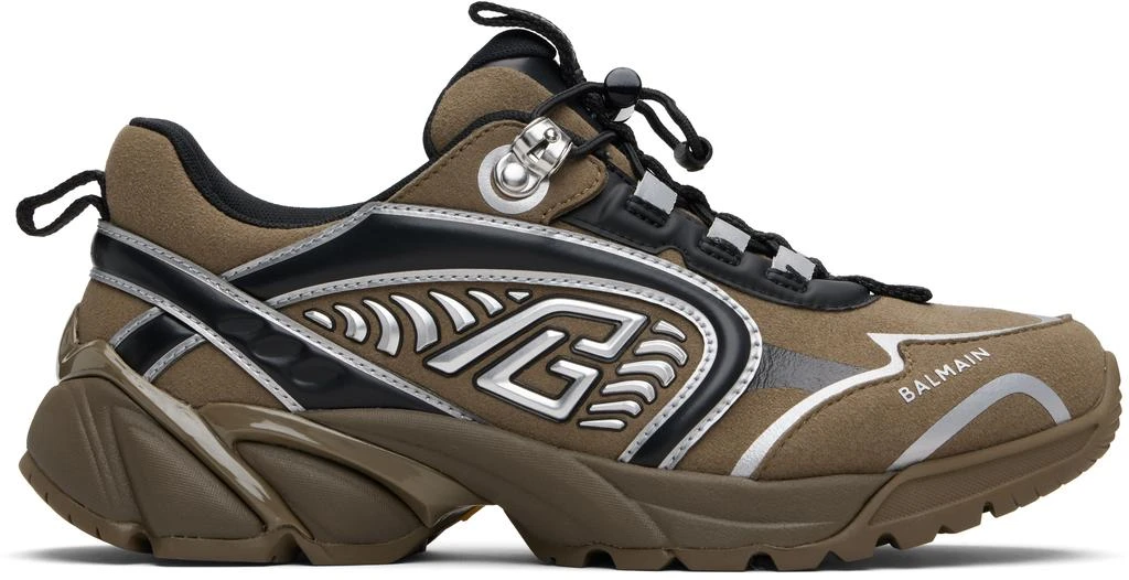 Balmain Khaki Cosmic Dust Sneakers 1