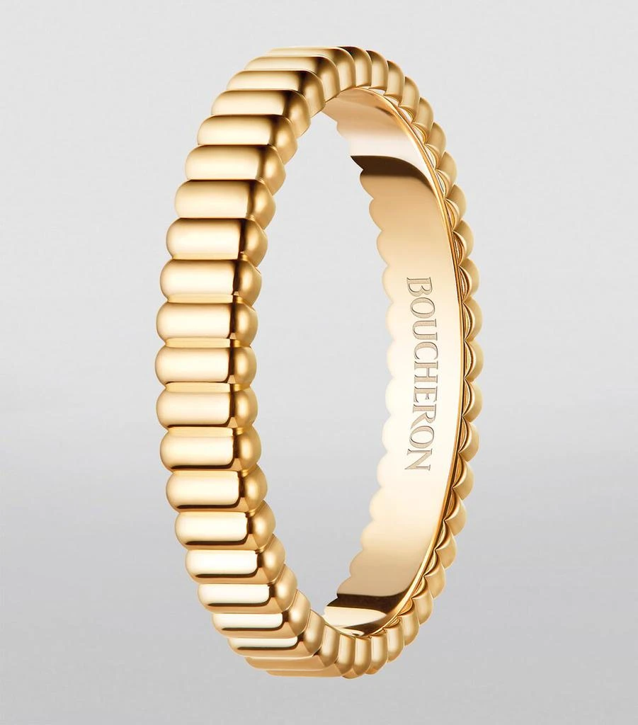 Boucheron Yellow Gold Grosgrain Wedding Band 2