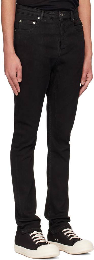Rick Owens Black Detroit Cut Jeans WAIST-US-36 - Jeans Rick Owens Black Detroit Cut Jeans WAIST-US-36 - Jeans