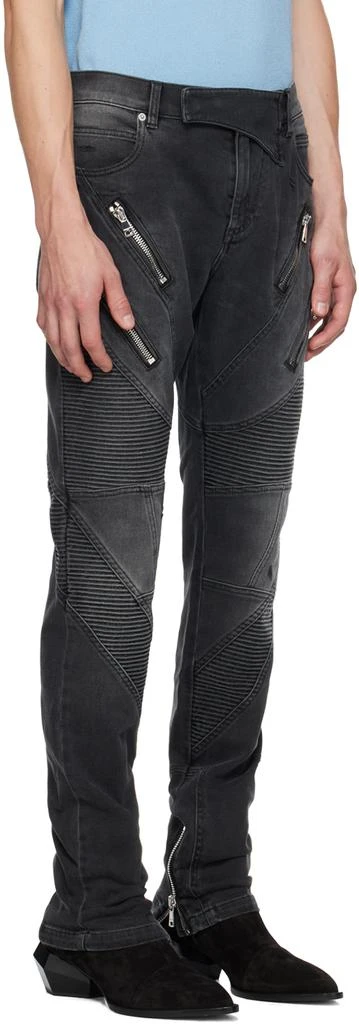 Balmain Black Biker Jeans 2