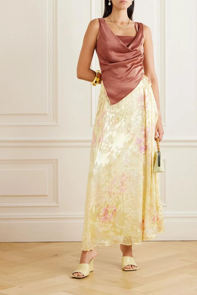 Nanushka Petra draped satin tank 2
