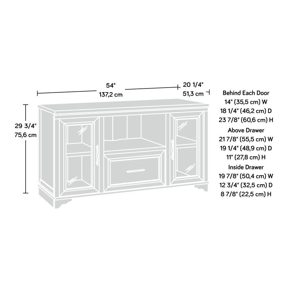Sauder Rollingwood Commercial Office Credenza, Brushed Oak finish 4