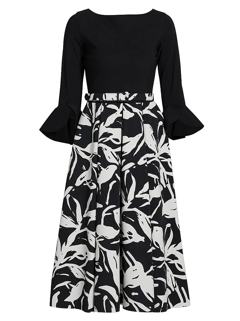 slim fit dress slacks Rosemead Geometric Fit & Flare Knee Length Dress