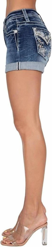Miss Me Mid-Rise Sparkle Studded Shorts 3