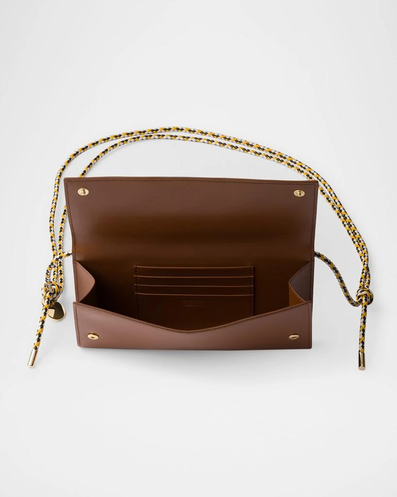 Prada Leather Wallet with Braided Shoulder Strap 4