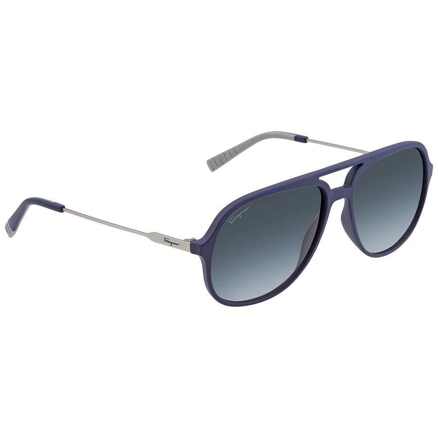 Salvatore Ferragamo Salvatore Ferragamo Blue Gradient Navigator Men's Sunglasses SF999S 414 60 3