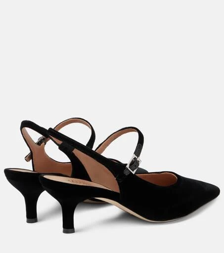 Malone Souliers Karla 45 velvet slingback pumps 2