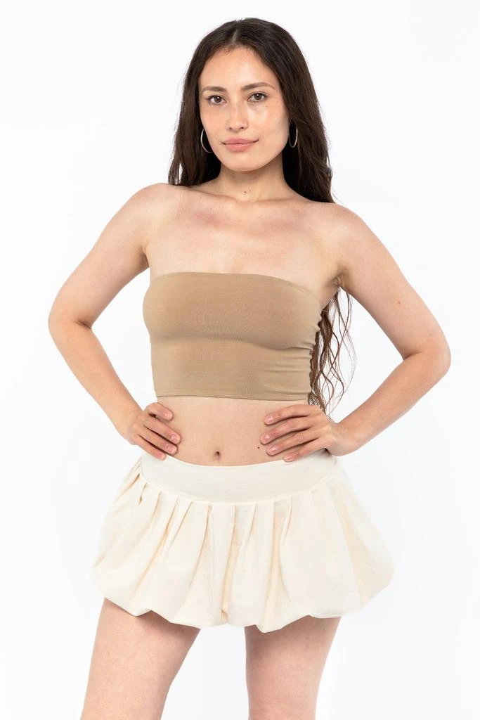 Los Angeles Apparel 83353-X - Cotton Spandex Pleated Bubble Mini Skirt 6