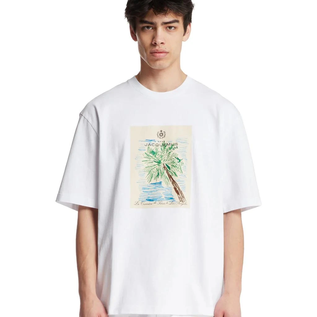 Jacquemus White Oversized T-Shirt with Graphic Print 2