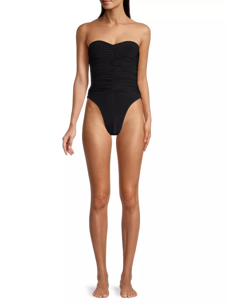 Norma Kamali Marissa Slinky Strapless One-Piece Swimsuit