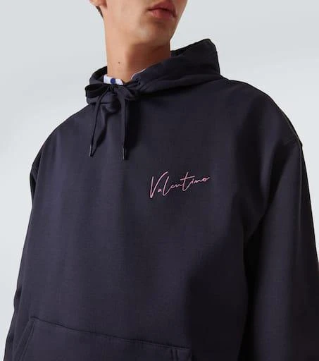 Valentino Logo cotton-blend jersey hoodie 6