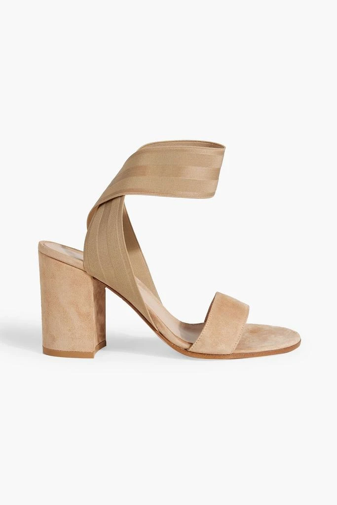 Gianvito Rossi Emily suede and stretch sandals 1